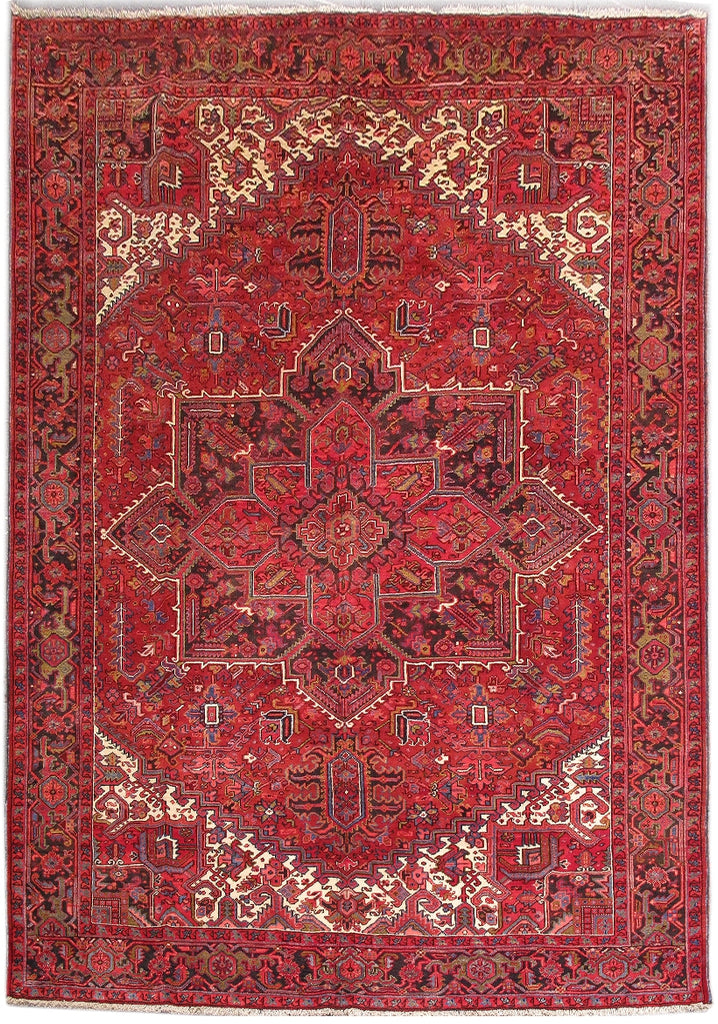 10' x 13' Red Persian Heriz Rug 82423