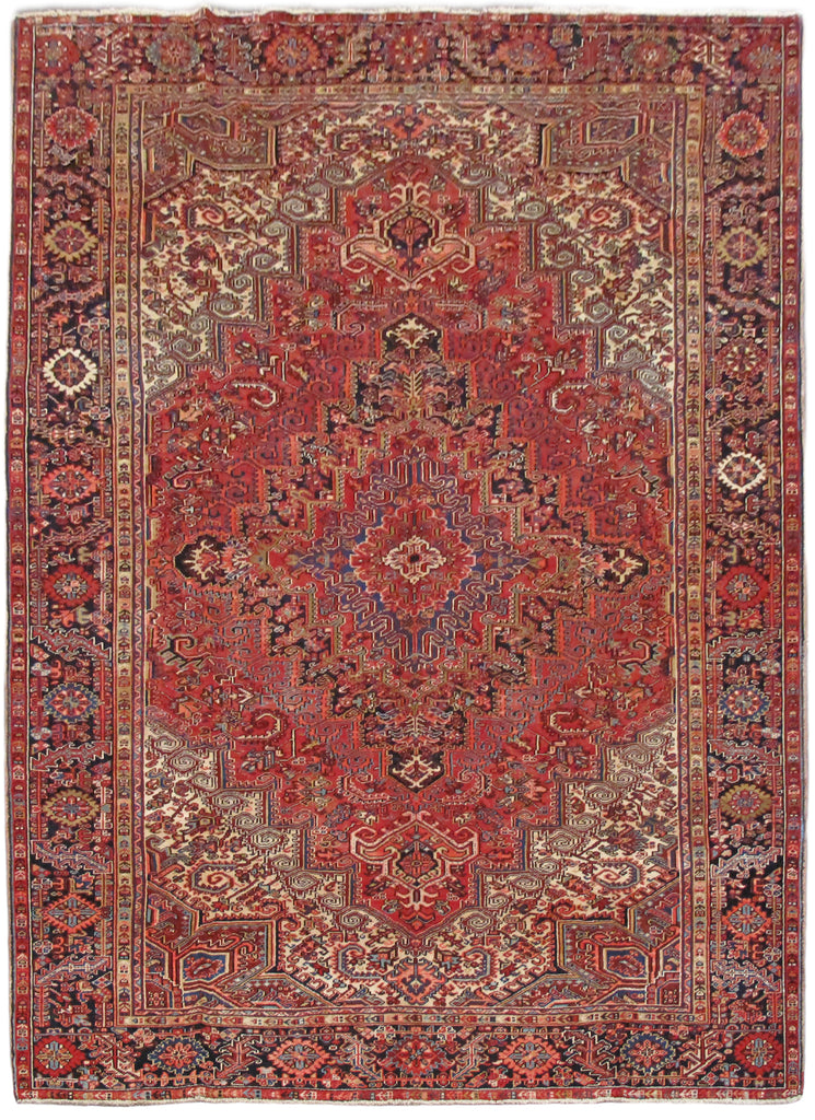 8.4 x 11.7 Red Persian Heriz Rug #PIX-82440
