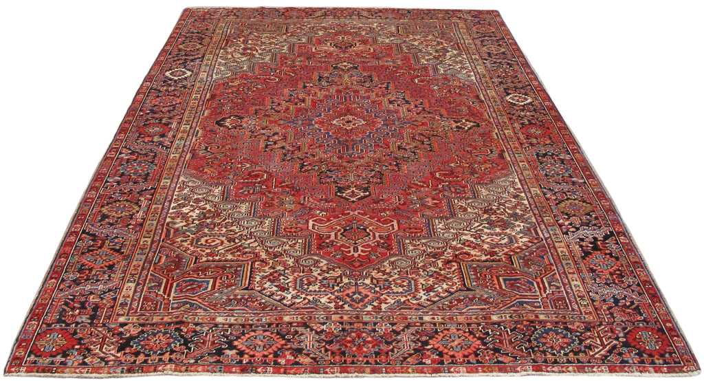 8.4 x 11.7 Red Persian Heriz Rug #PIX-82440
