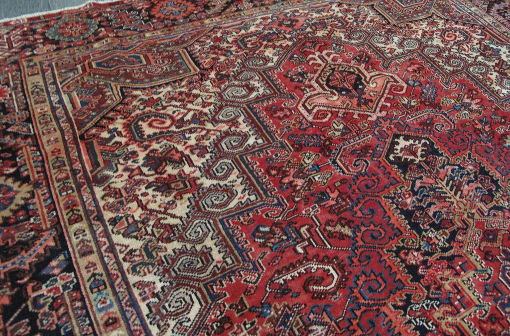 8.4 x 11.7 Red Persian Heriz Rug #PIX-82440