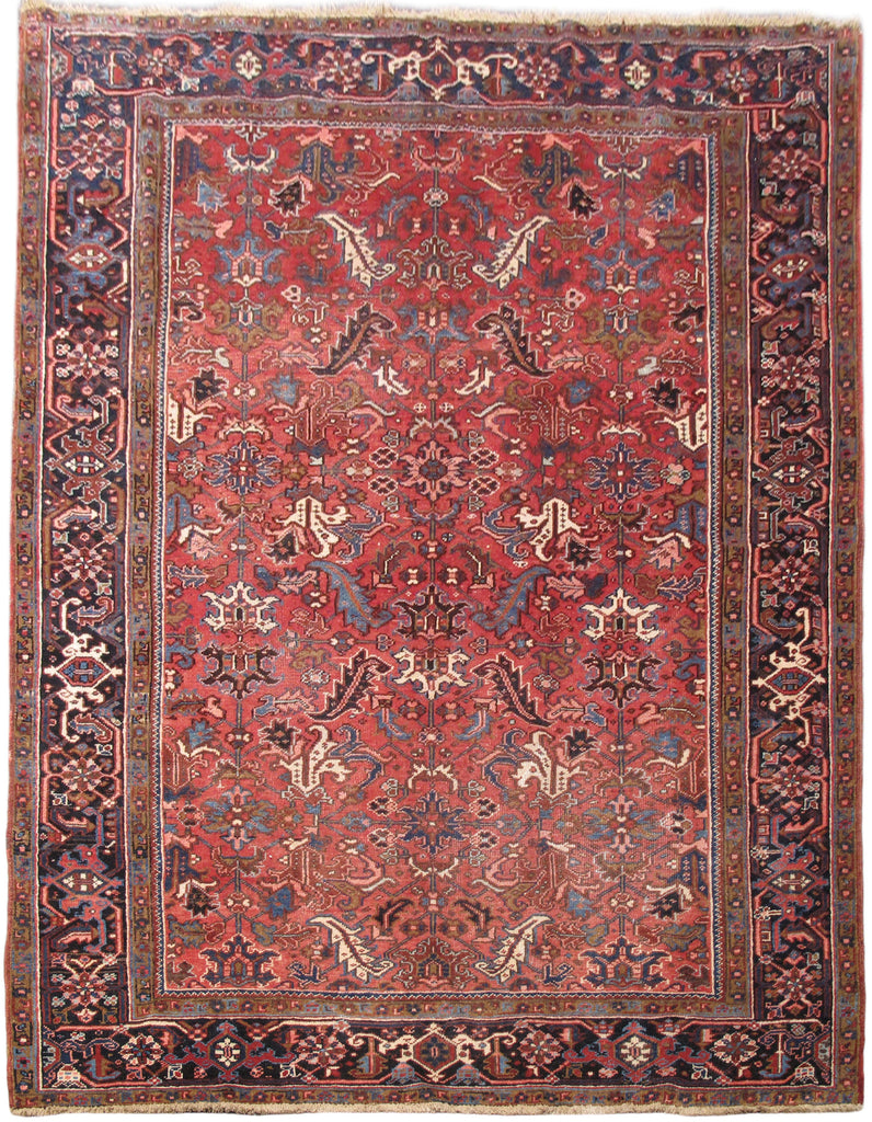 7.2 x 9.6 Red Persian Heriz Rug 82461