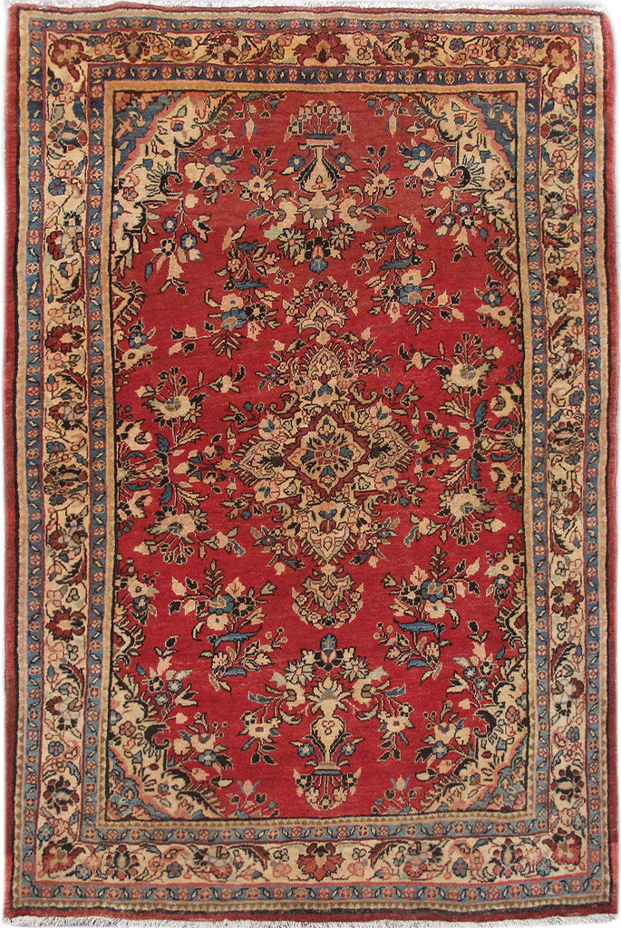 4.7 x 7.1 Red Persian Hamadan Rug 82572