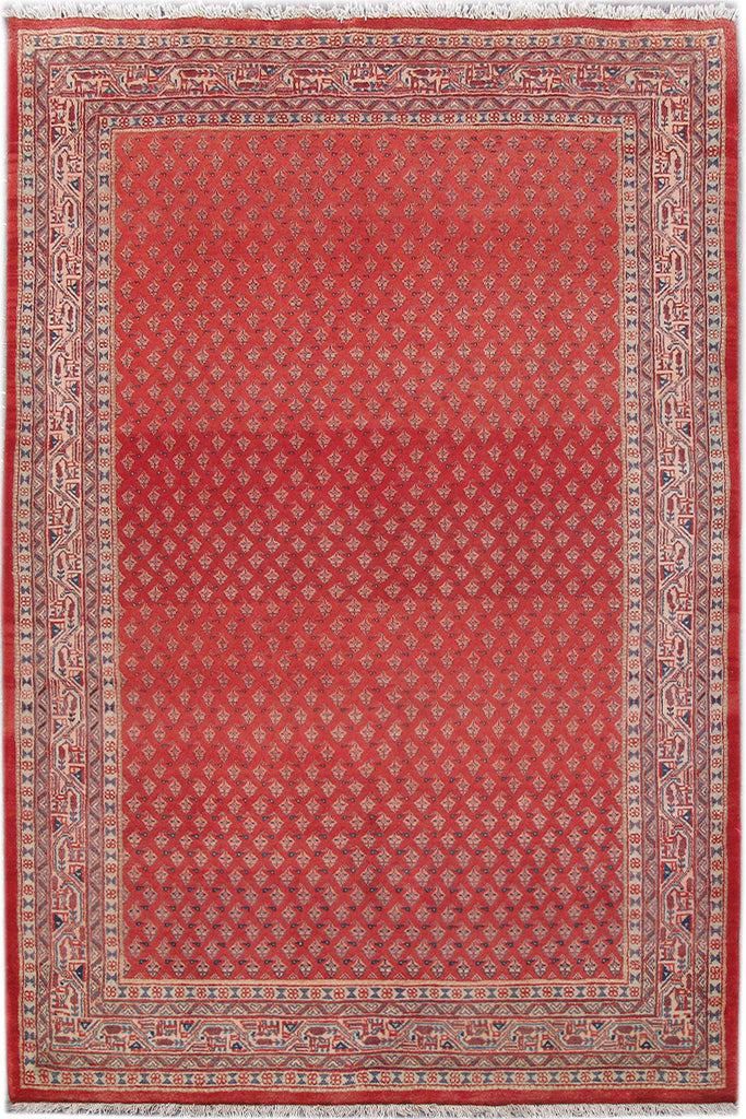 4.6 x 6.11 Red Persian Hamadan Rug 82573