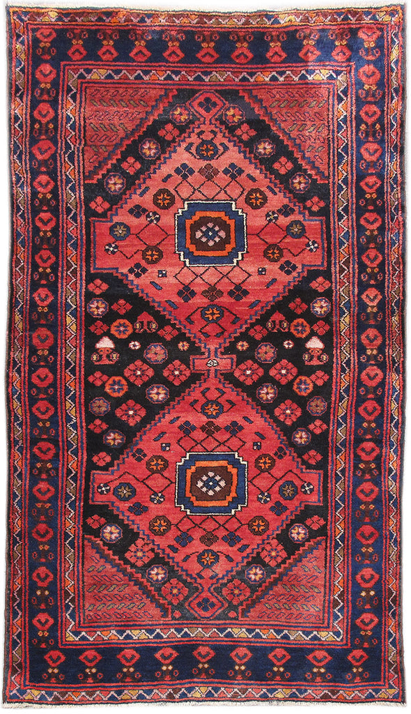 4.7 x 8.2 Red Persian Hamadan Rug #PIX-82608
