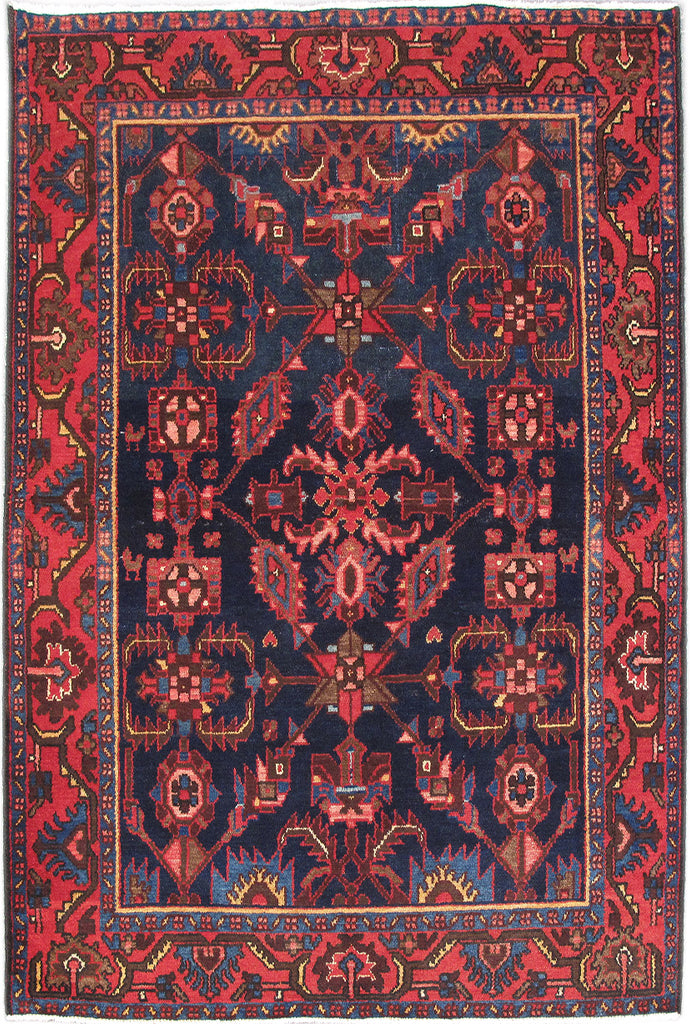 4.6 x 6.9 Red Persian Hamadan Rug 82772