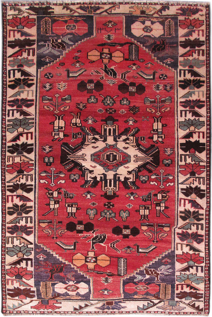 5.5 x 8.1 Tribal Persian Hamadan Rug 82800