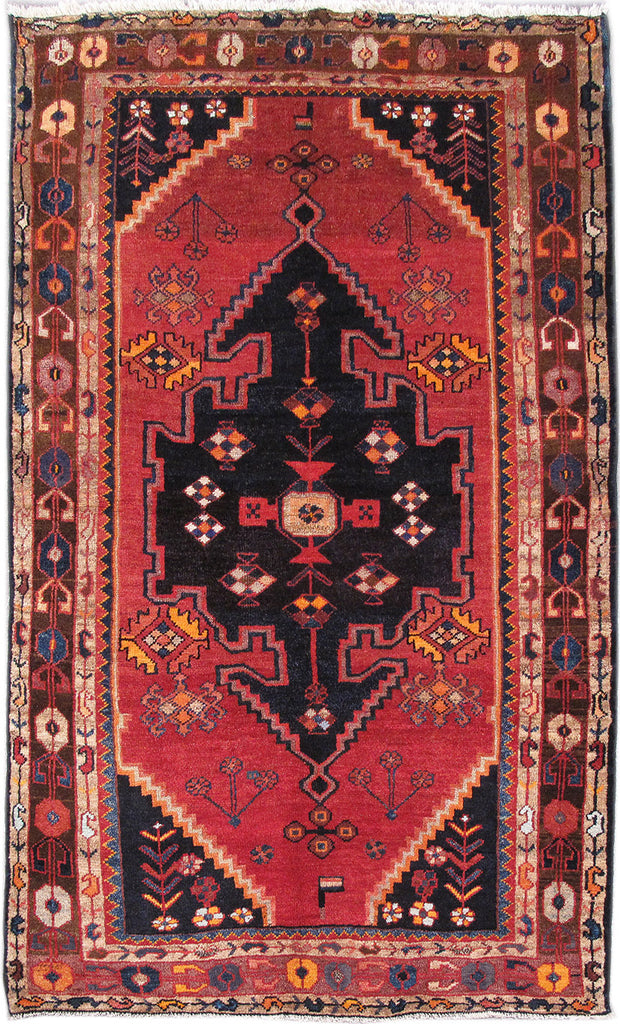 4.6 x 7.6 Red Persian Zanjan Rug 82814