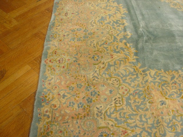 9.3 x 13.6 Laurel Green Persian Kerman Rug 878