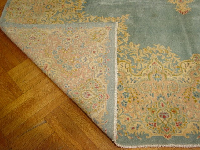 9.3 x 13.6 Laurel Green Persian Kerman Rug 878