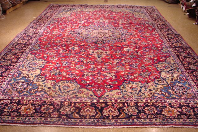 10 x 15.6 Persian Esfahan Najafabad Rug 9367