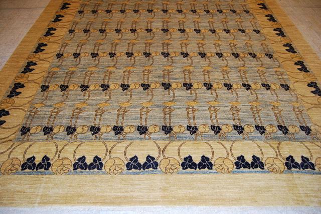 9' x 12' Blue Chobi Peshawar Rug #PIX-HT-31829