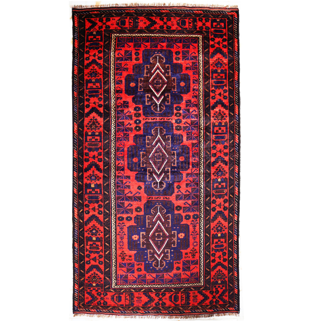 4' x 8' Orange-Red-Quality-Tribal-Baluch-Rug.jpg