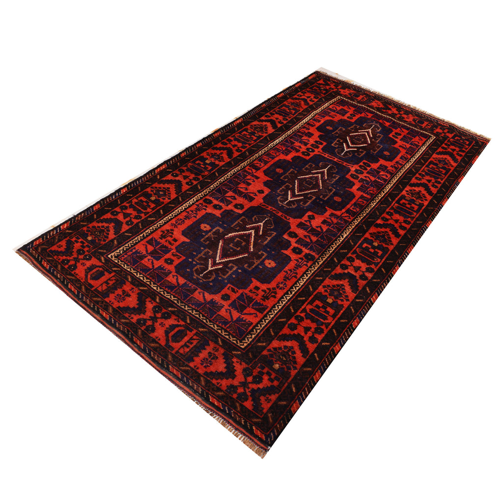 4' x 8' Orange-Red-Quality-Tribal-Baluch-Rug.jpg