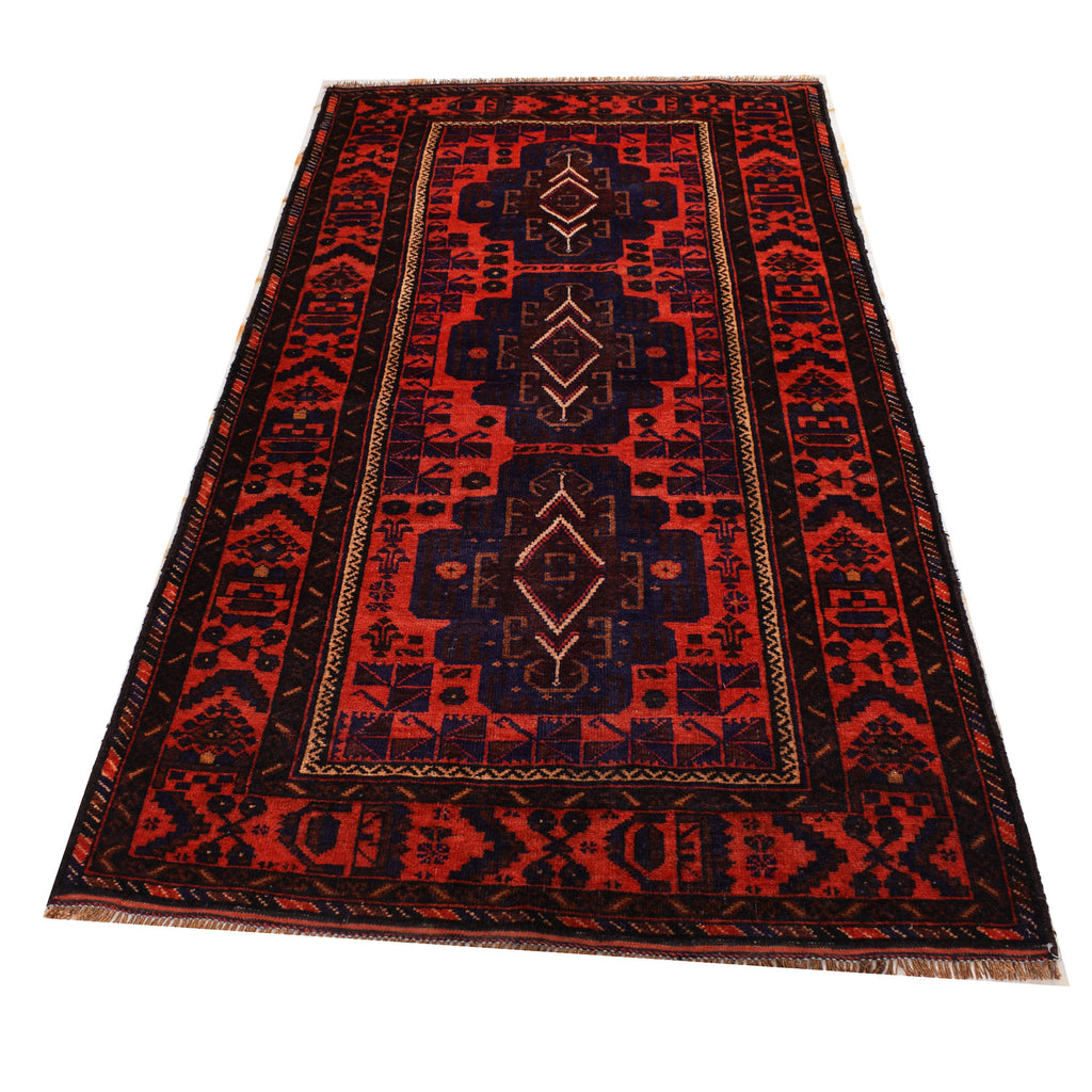4' x 8' Orange-Red-Quality-Tribal-Baluch-Rug.jpg