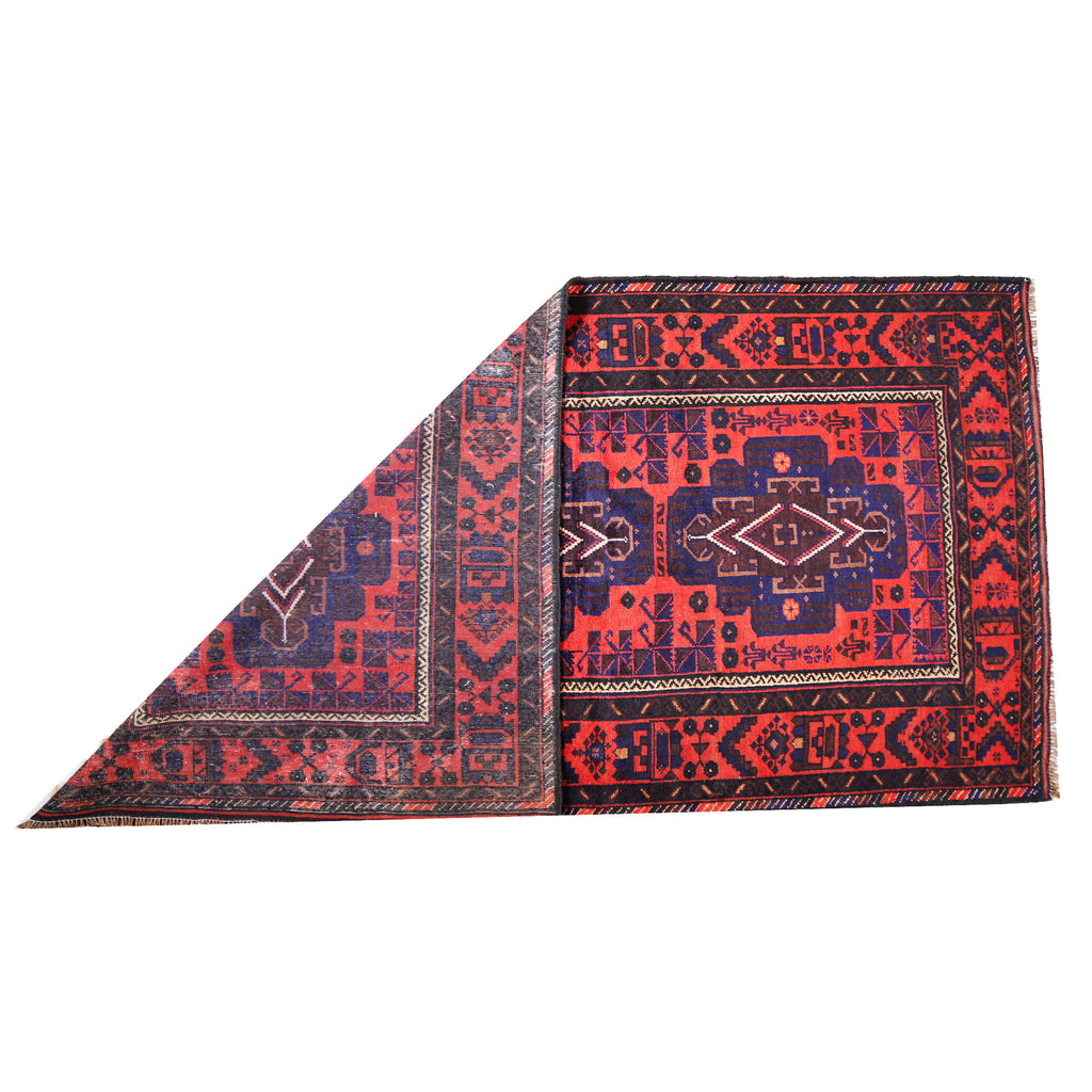 4' x 8' Orange-Red-Quality-Tribal-Baluch-Rug.jpg