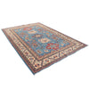 Load image into Gallery viewer, 6.3 x 9.6 Beautiful Handmade Blue Kazak Rug- Natural Wool Q22