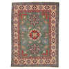 Load image into Gallery viewer, 4.11 x 6.3 Beautiful Handmade Olive Sage Green Kazak Rug- Natural Wool Q25
