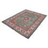 Load image into Gallery viewer, 4.11 x 6.3 Beautiful Handmade Olive Sage Green Kazak Rug- Natural Wool Q25