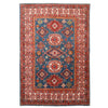 Load image into Gallery viewer, 4.10 x 6.6 Beautiful Handmade Blue super Kazak Rug- Natural Wool Q26
