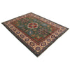 Load image into Gallery viewer, 4.9 x 6.5 Beautiful Handmade Sage Green Kazak Rug- Natural Wool Q30