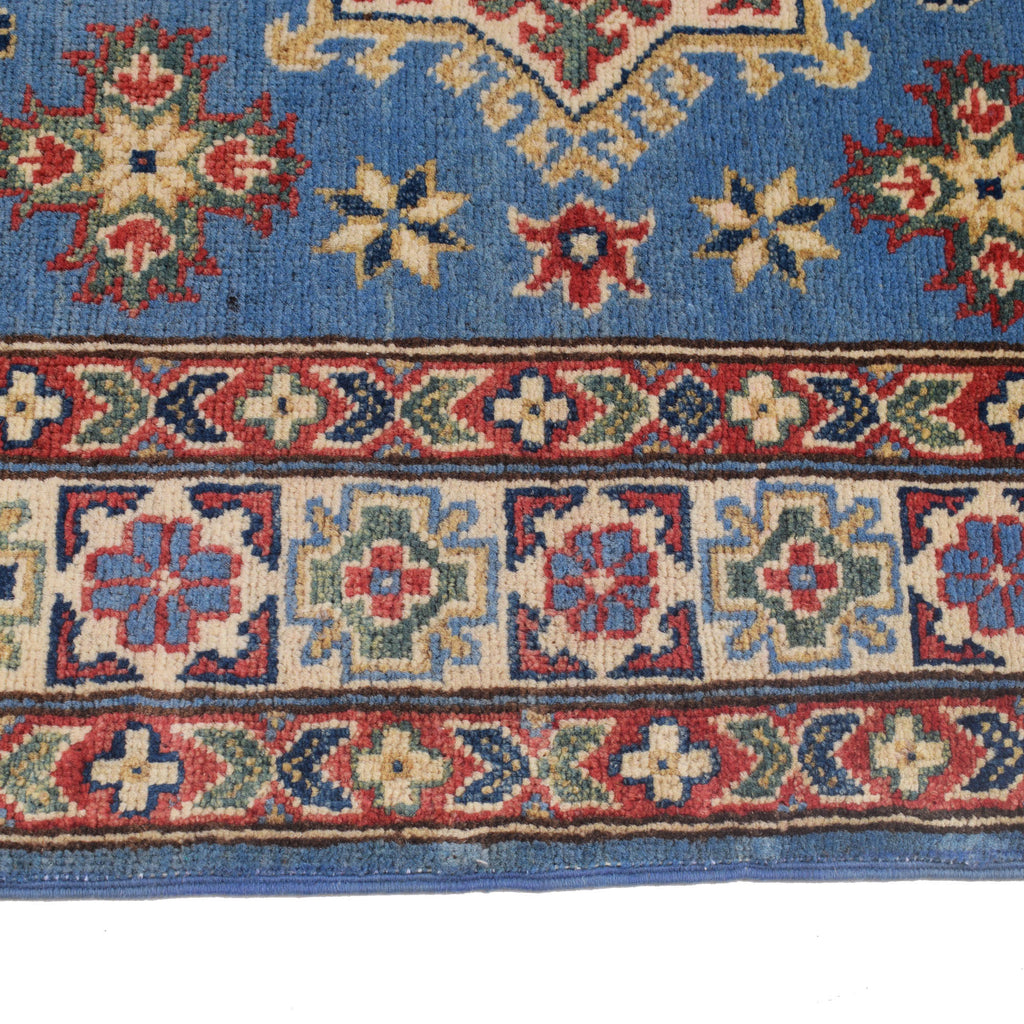 3' x 5' Beautiful Handmade Blue Kazak Rug- Natural Wool Q40
