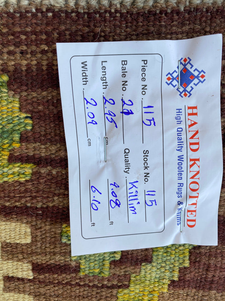 7 x 10 Multi-Color Red Kilim Rug K-115