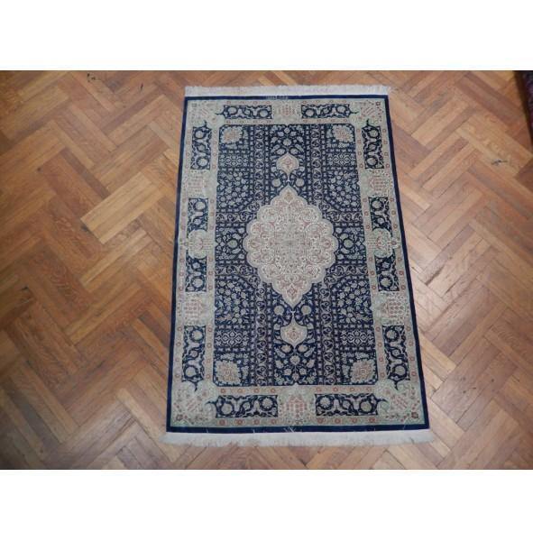 4x7 Authentic Handmade Fine Silk Persian Qum Rug - Iran - bestrugplace