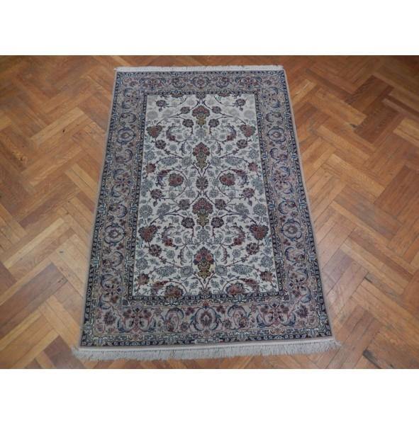 5x8 Authentic Handmade Signed Persian Isfahan Wool & Silk Rug - Iran - bestrugplace