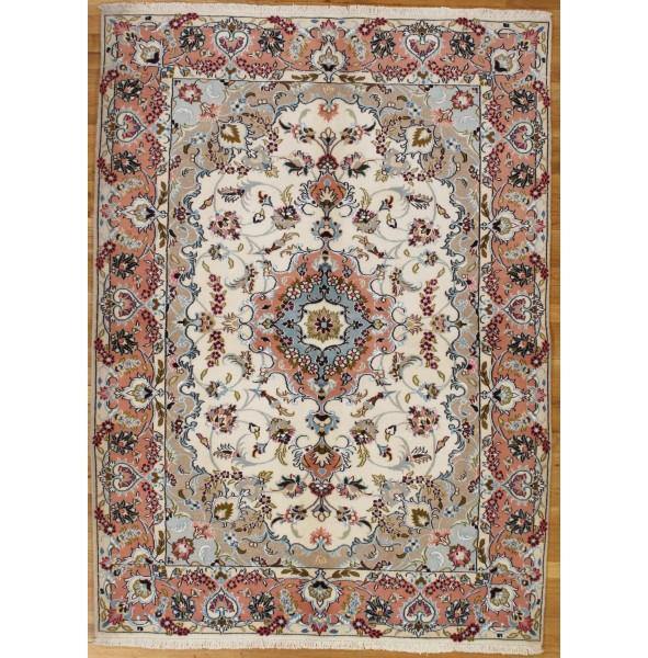 5x6 Authentic Hand-Knotted Wool & Silk Fine Quality Persian Tabriz Rug - Iran - bestrugplace