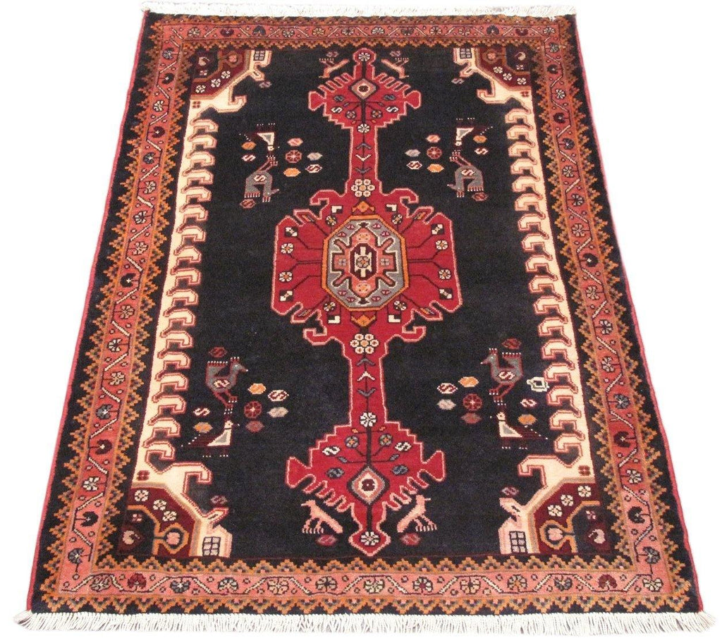 Luxurious 4x5 Authentic Hand-knotted Persian Hamadan Rug - Iran - bestrugplace