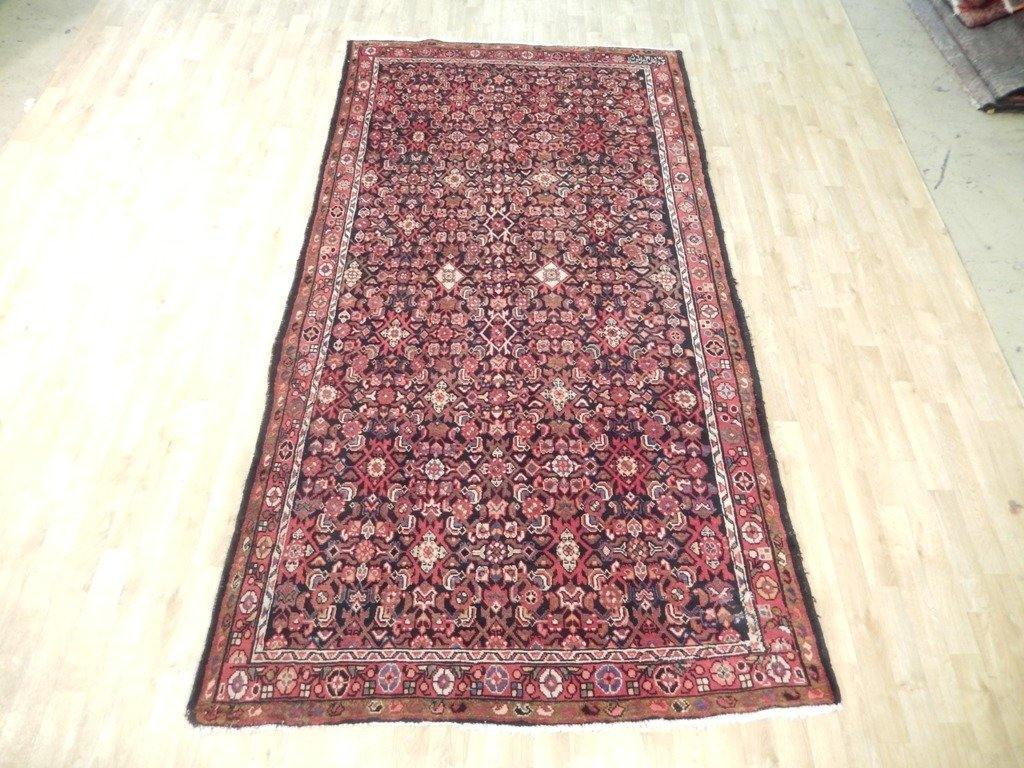 5' x 10'-Dark-Salmon-Semi-Antique-Persian-Herati-Runner.pg