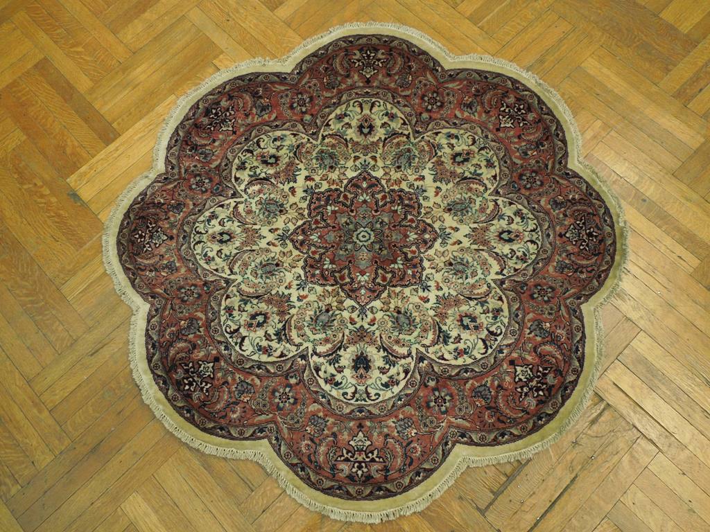 Radiant 5x5 Authentic Handmade Fine Quality Rare shape Rug - Pakistan - bestrugplace