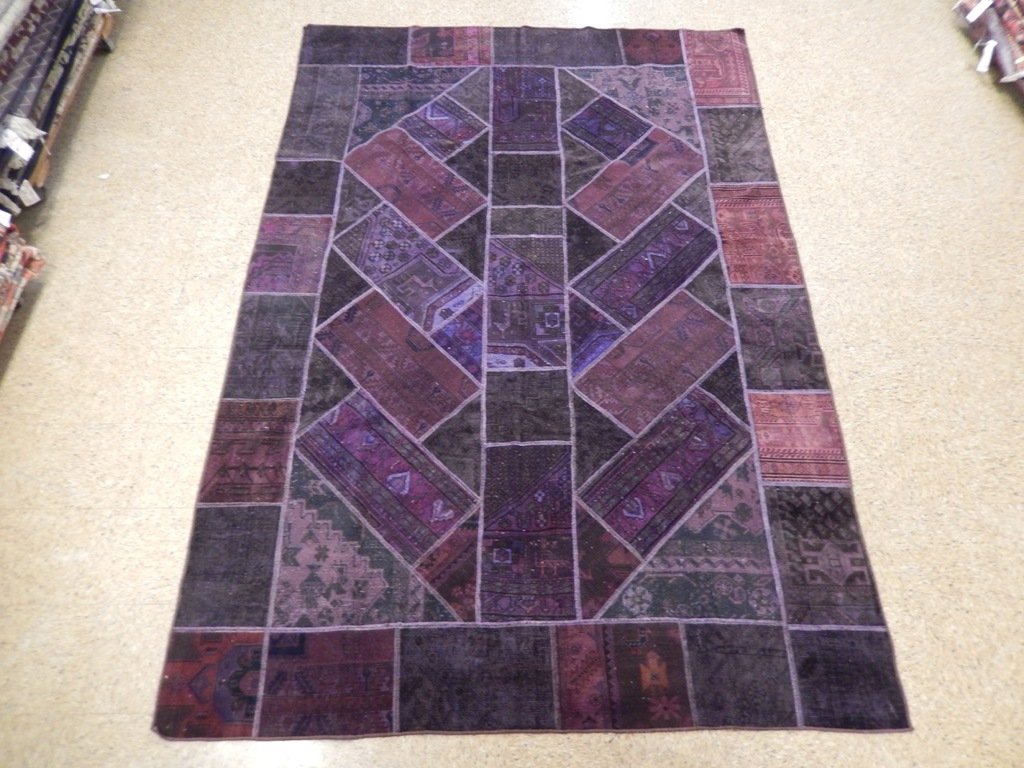 7 x 10.3 Red Antique Persian Patchwork Rug 22251