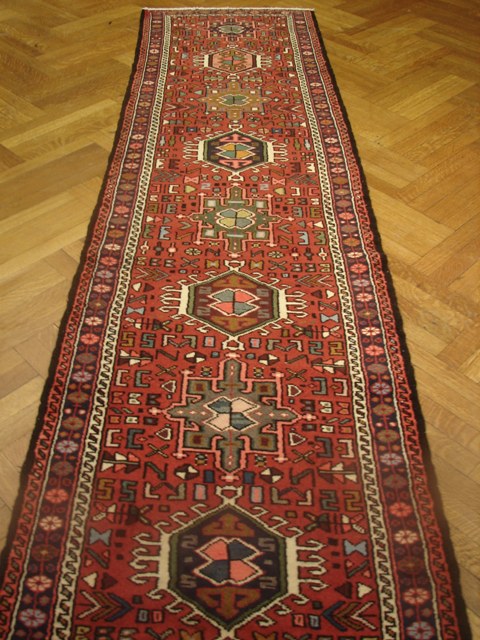 2.8 x 15.4 Red Persian Karajeh Runner Rug 12211