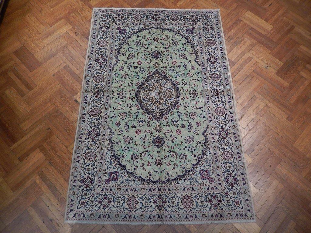 6x10 Authentic Handmade Signed Wool & Silk Persian Nain Rug - Iran - bestrugplace