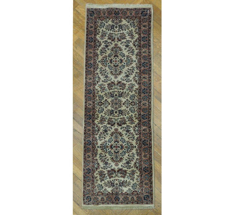 2' x 6' Ivory Sarouk Runner Rug 19792
