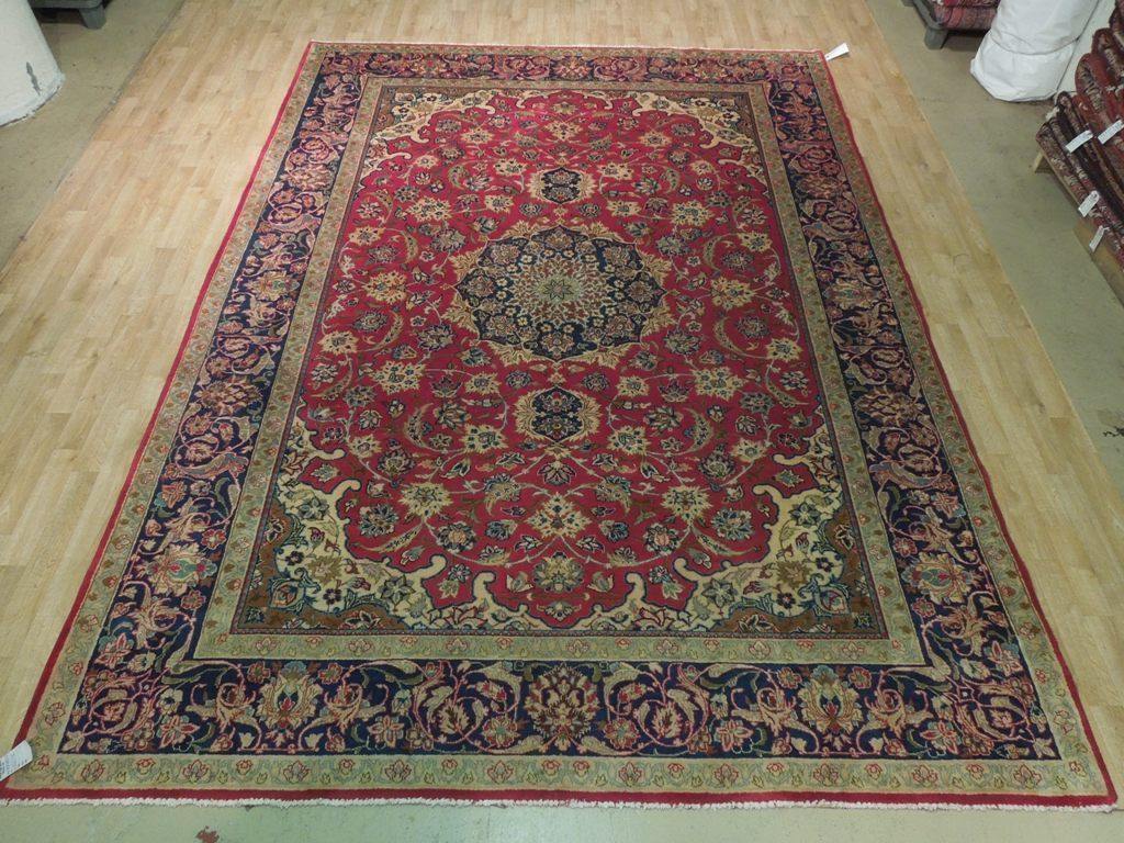 8x12 Authentic Hand Knotted Semi-Antique Persian Tabriz Rug - Iran - bestrugplace