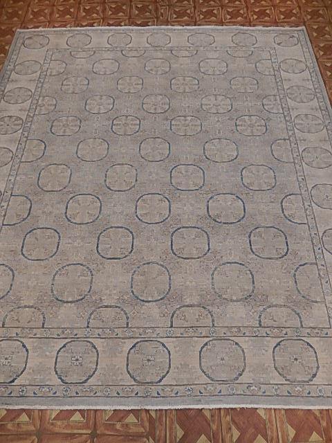 Radiant 8x9 Authentic Hand Knotted Vegetable Dyed Fine Chobi Peshawar Rug - Pakistan - bestrugplace