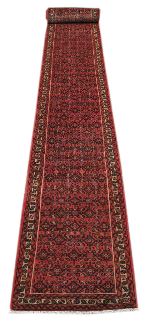 3' x 22' Red Persian Hamadan Rug 82637