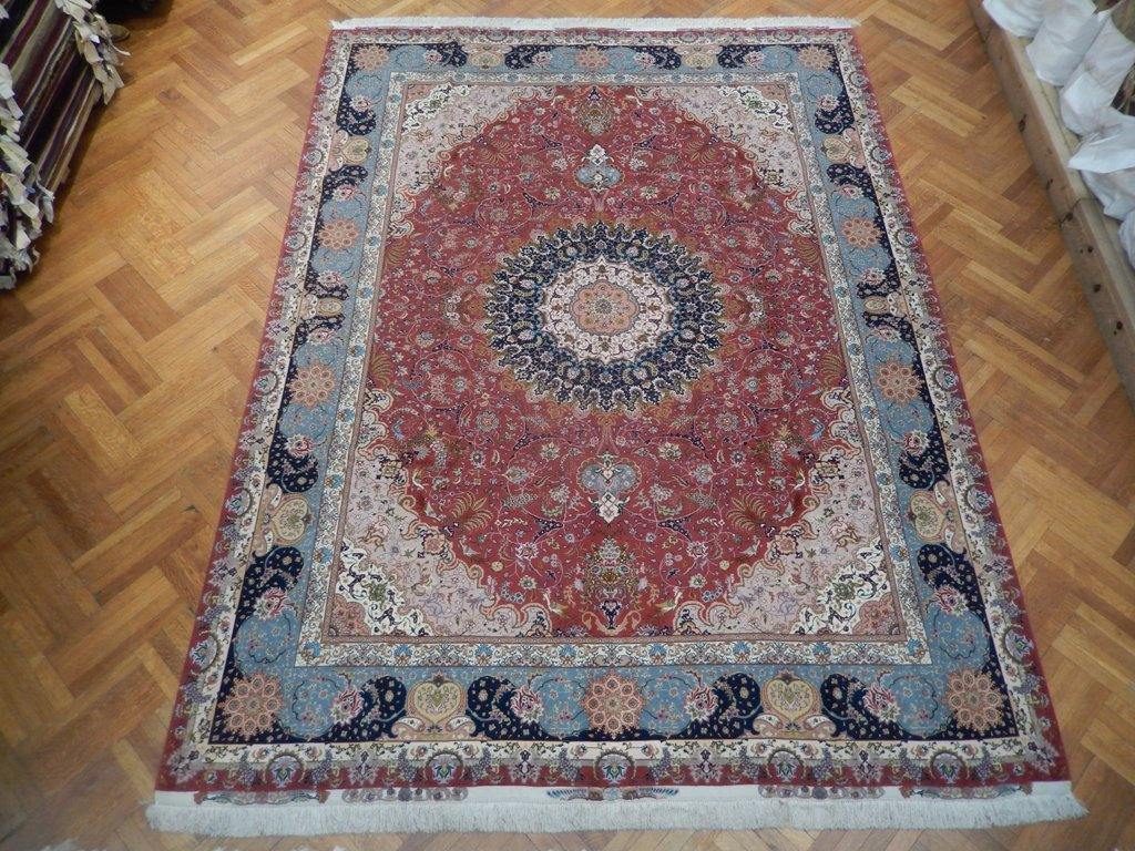 10x13 Authentic Handmade Signed Wool & Silk Persian Tabriz Rug - Iran - bestrugplace