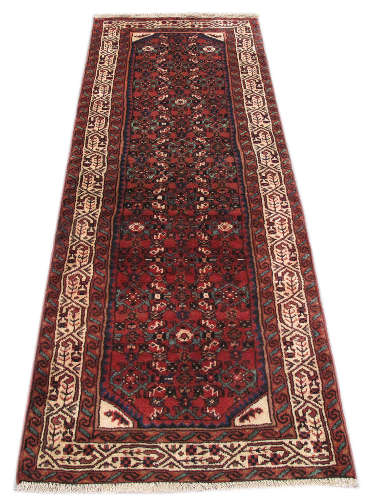 2' x 7' Red Persian Hamadan Rug 82636