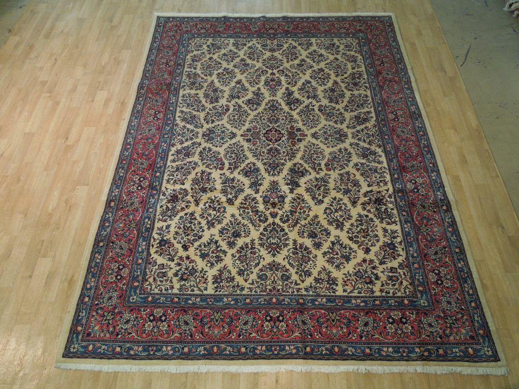 7x10 Authentic Hand Knotted Fine Persian Sarouk Rug - Iran - bestrugplace