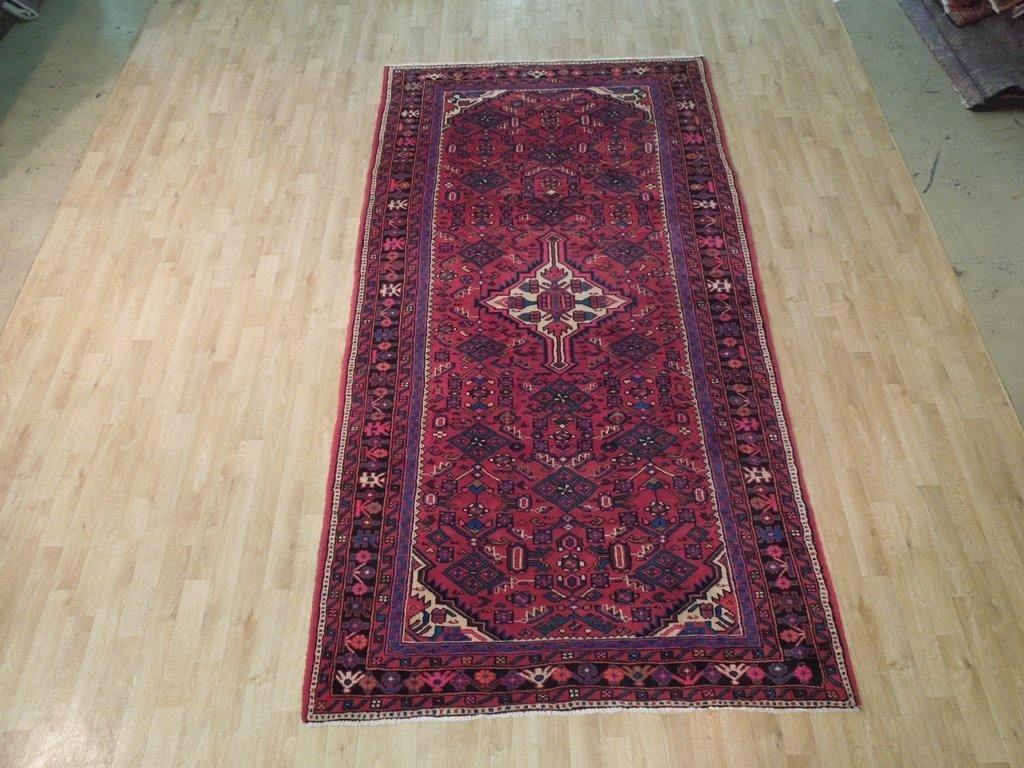 5' x 10'-Reddish-Pink-Semi-Antique-Persian-Herati-Runner.jp