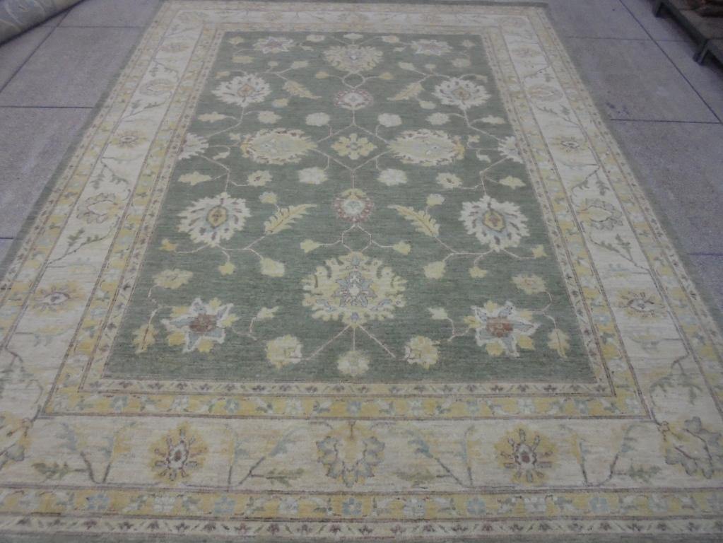 Radiant 11x9 Authentic Hand Knotted Vegetable Dyed Ziglar Chobi Peshawar Rug - Pakistan - bestrugplace