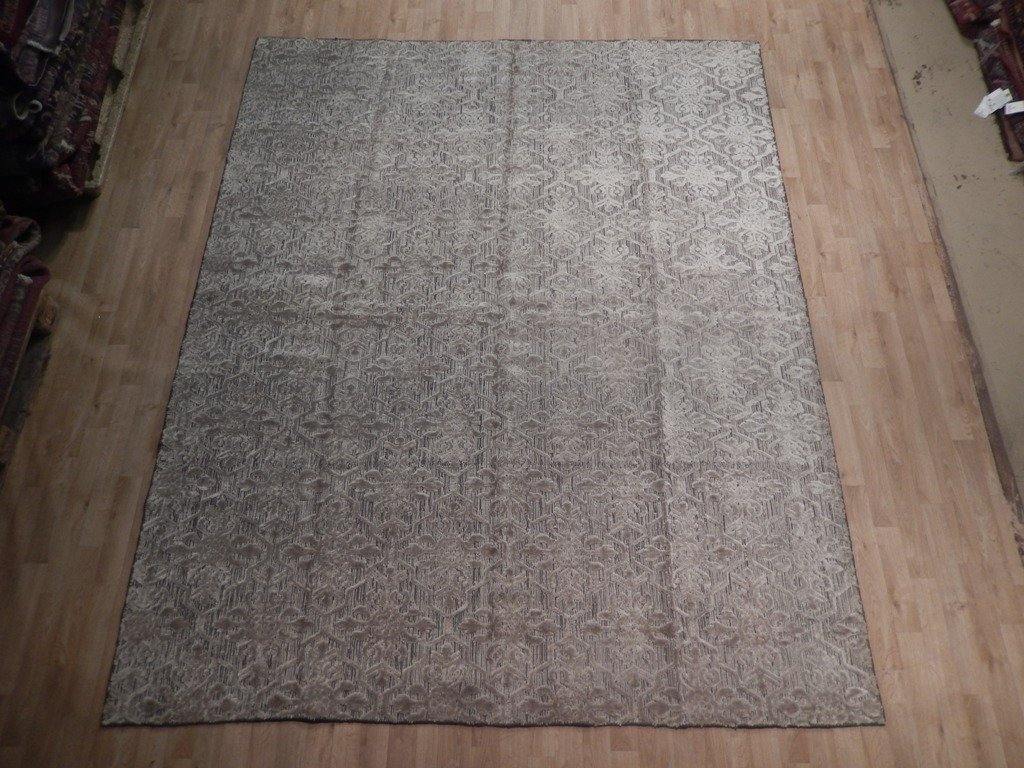 8x10 Authentic Loom Knotted Raised Viscose Flat Weave Modern Rug - India - bestrugplace