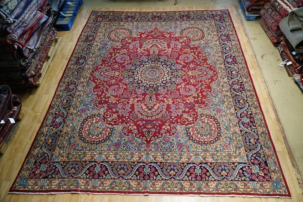 10x13 Authentic Hand Knotted Fine Quality Persian Sarouk Rug - Iran - bestrugplace