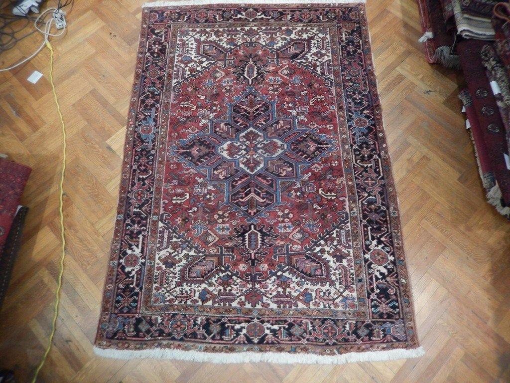 6x9 Authentic Hand Knotted Semi-Antique Persian Heriz Rug - Iran - bestrugplace