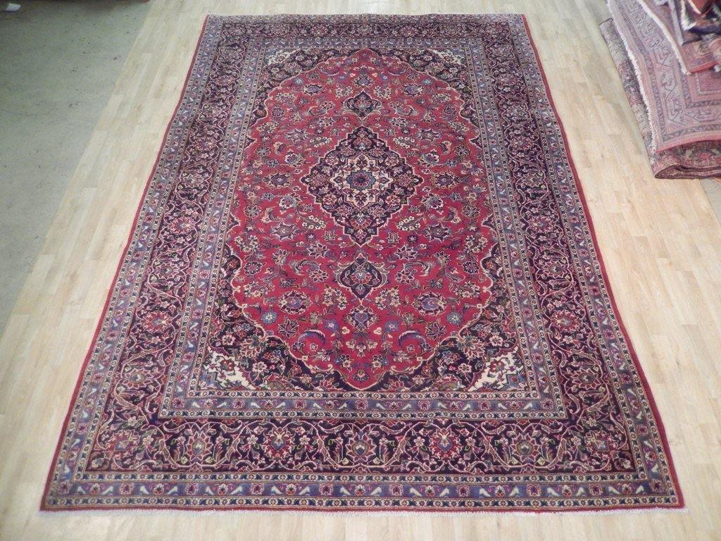 8x12 Authentic Handmade Semi-Antique Persian Kashan Rug - Iran - bestrugplace