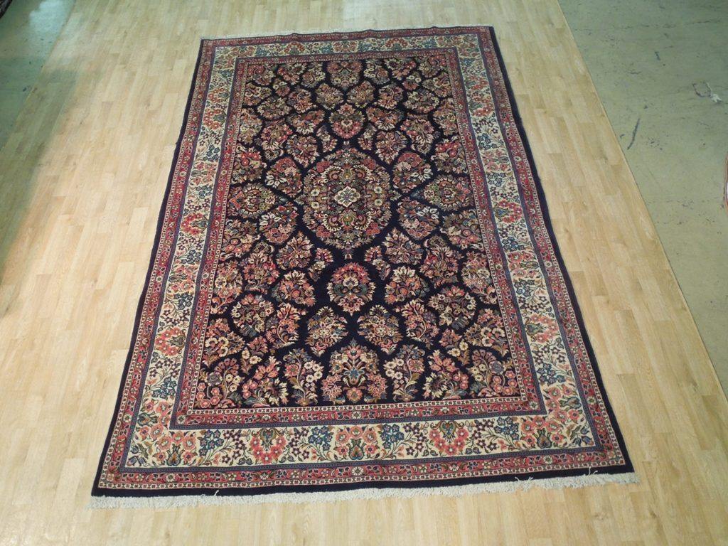 7x11 Authentic Hand Knotted Fine Persian Sarouk Rug - Iran - bestrugplace