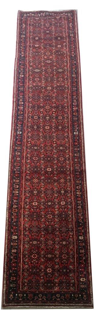 3x9 Authentic Hand-knotted Persian Hamadan Rug - Iran - bestrugplace